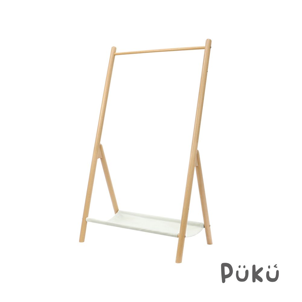 UNI有你宅 實木斜角落地掛衣帽架 (128公分高)