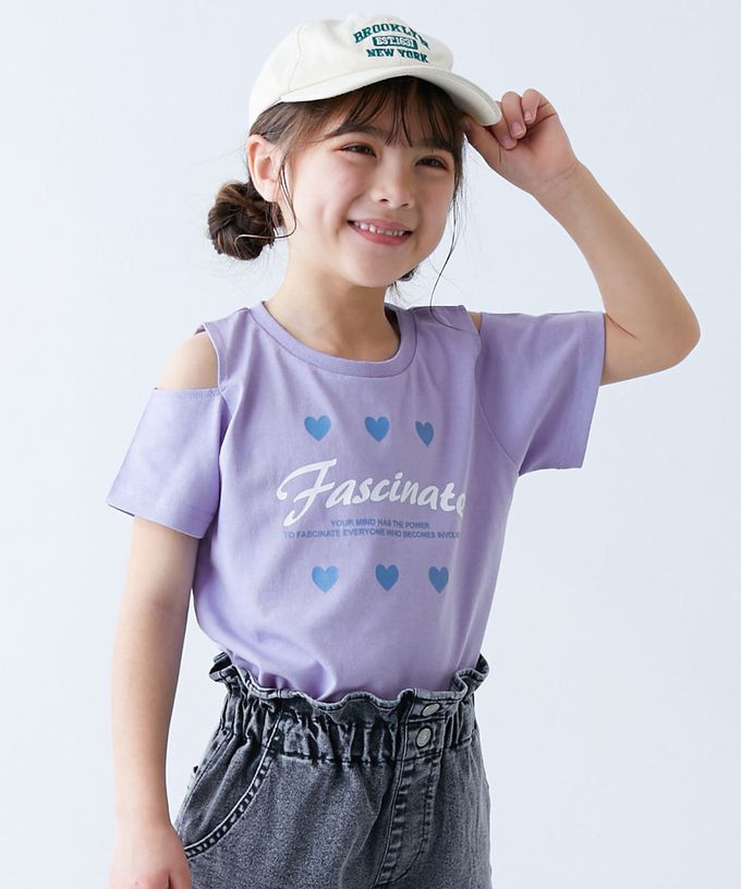 日本 devirock - 女孩運動風設計款短袖上衣-肩開口-白