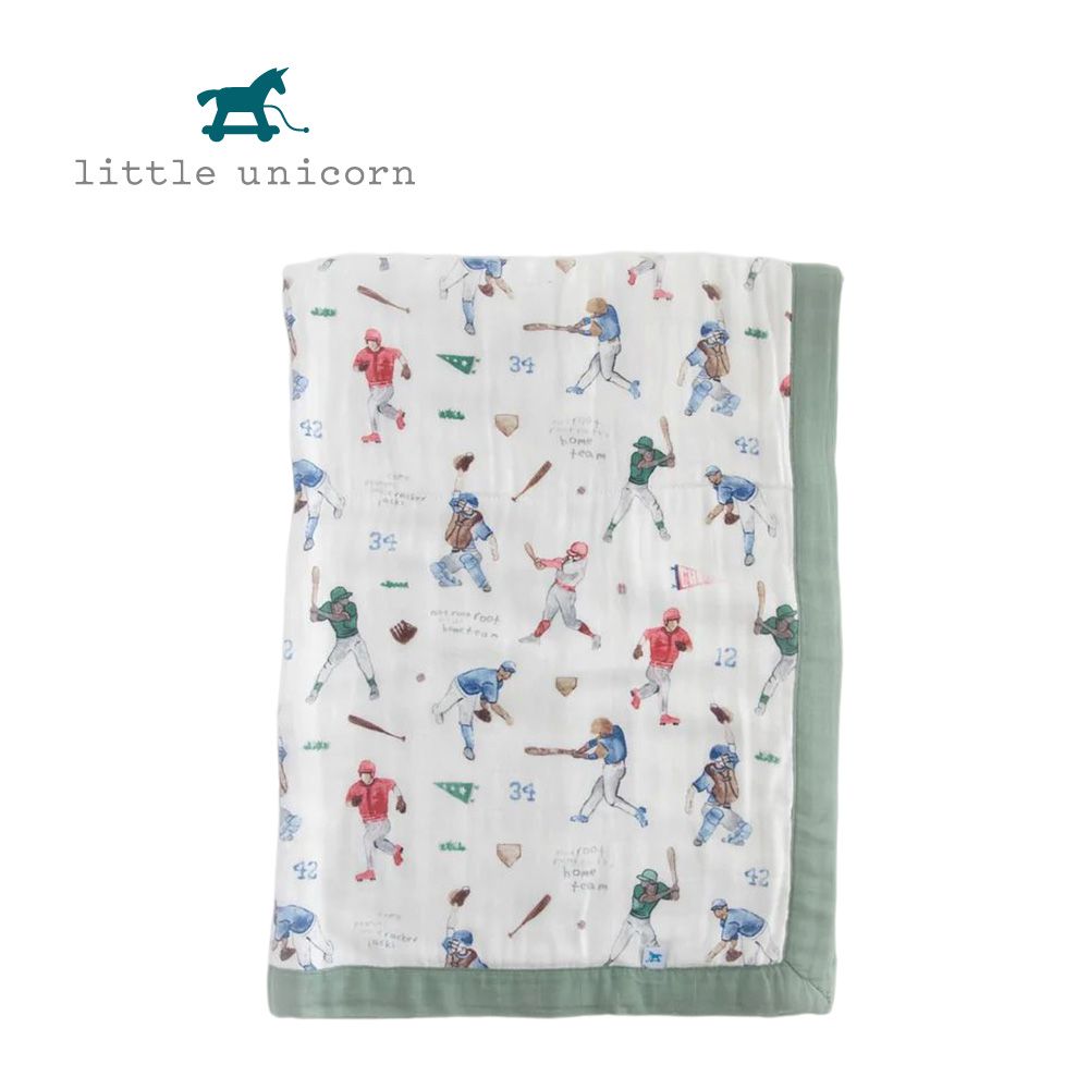 美國 Little Unicorn - 寶寶竹纖維毯-紅不讓 (76x102cm)