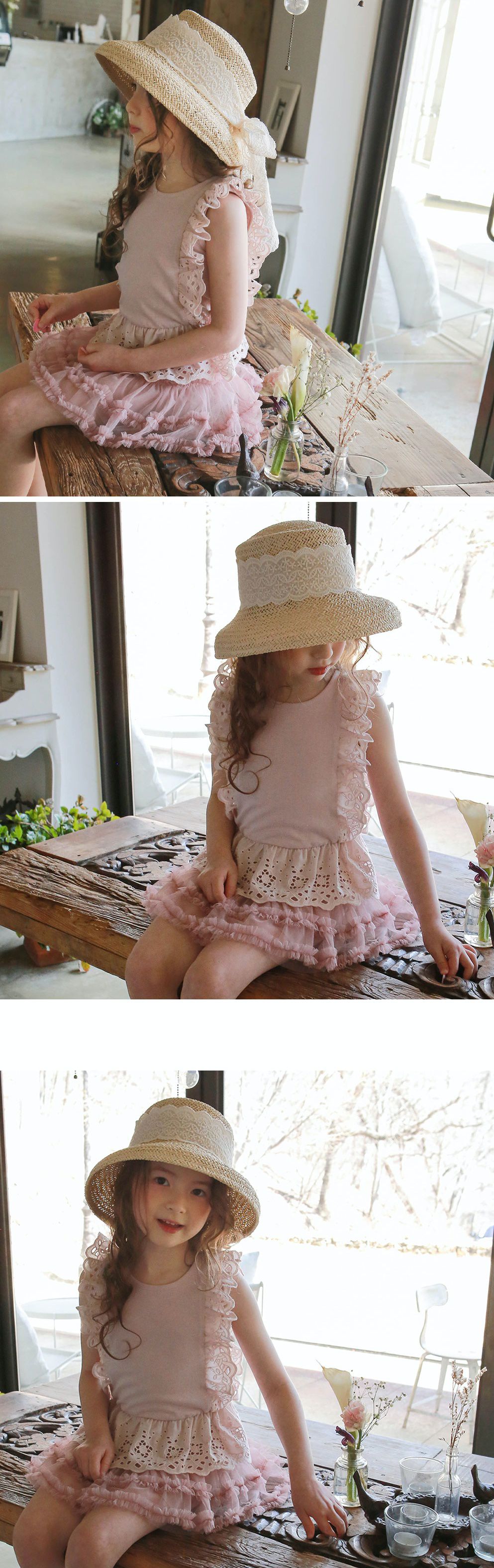 韓國 PuellaFLO - 細網紗蛋糕褲裙-粉紅