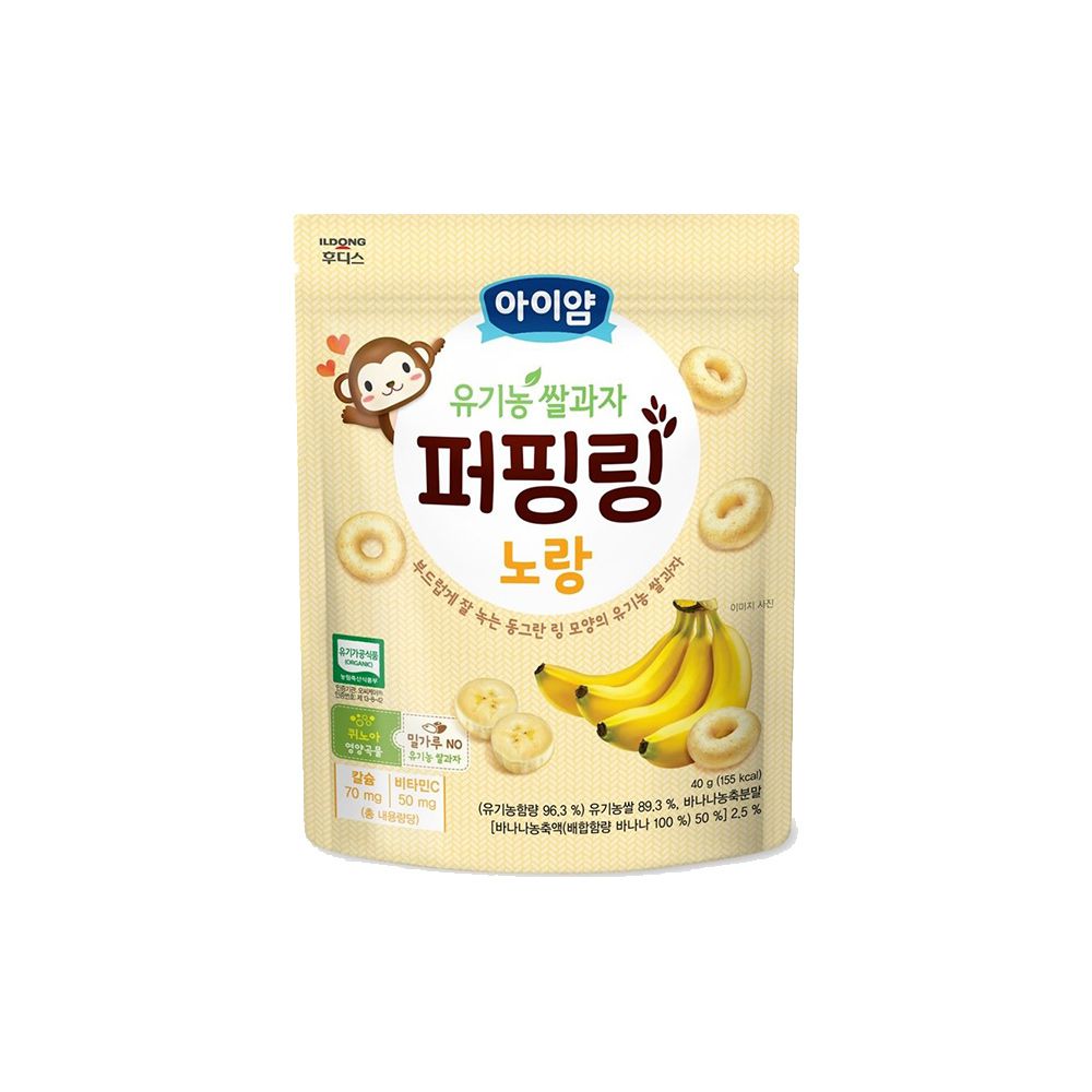 韓國Ildong Foodis日東 - 米泡芙圈圈餅-香蕉