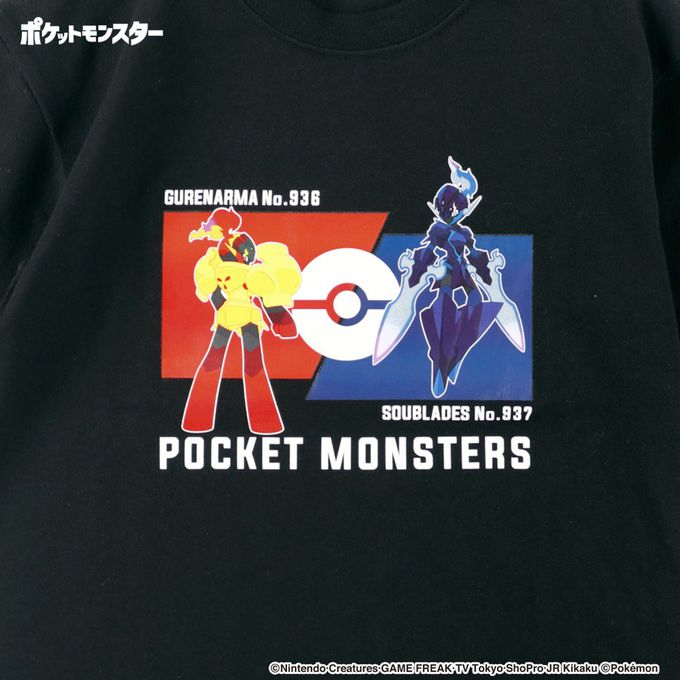 日本 BRANSHES - 超帥寶可夢前後印花長袖上衣-紅蓮鎧騎v.s蒼炎刃鬼-黑