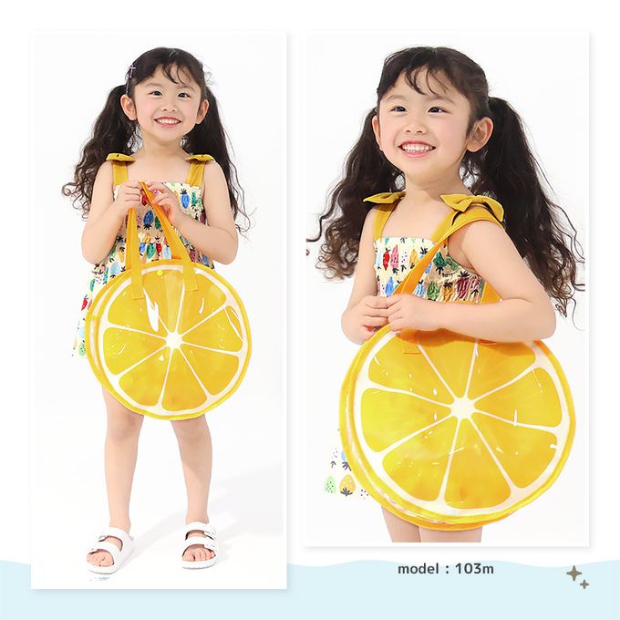 日本 ZOOLAND - 夏日可愛圓形玩水/游泳包-西瓜-紅 (32x32cm)