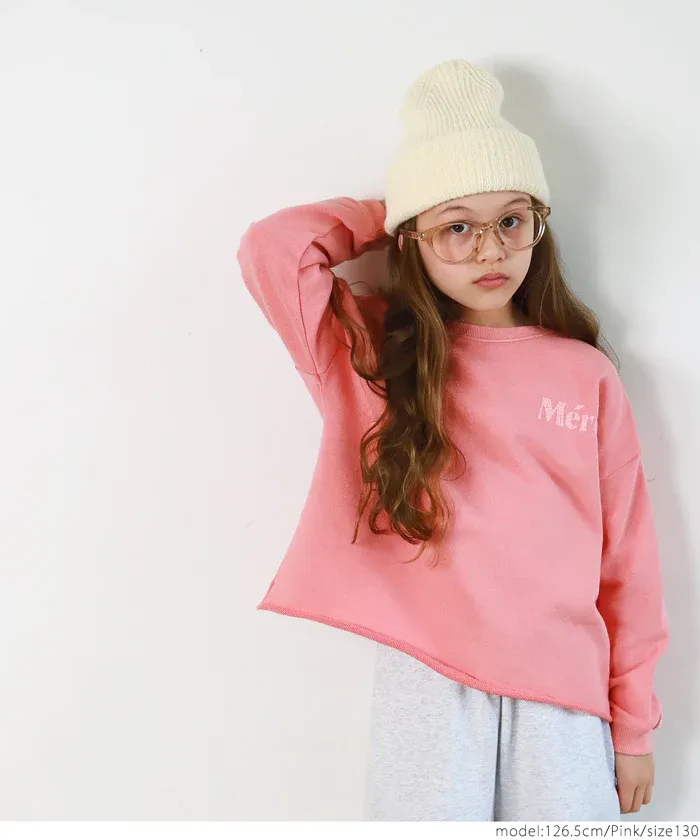 日本 COCA - 定番美式復古LOGO大學T-孩子-淺綠