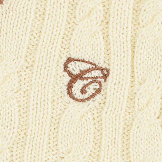 akachan honpo - 針織背心-米白色