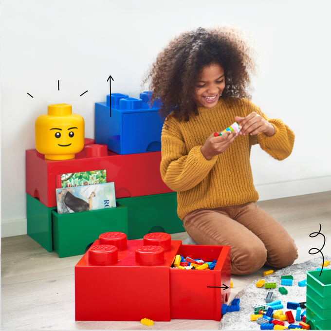 Room Copenhagen - 樂高 LEGO® 4凸收納盒(多色可選) (白色)