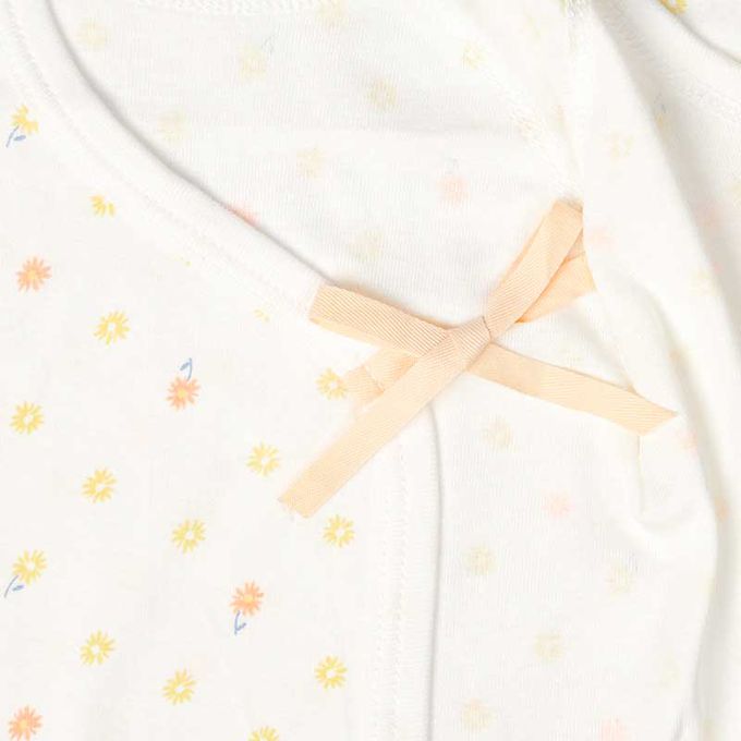 akachan honpo - 新生兒內衣10件組-滿版印花-橘色 (肚衣:50cm蝴蝶裝:50~60cm)