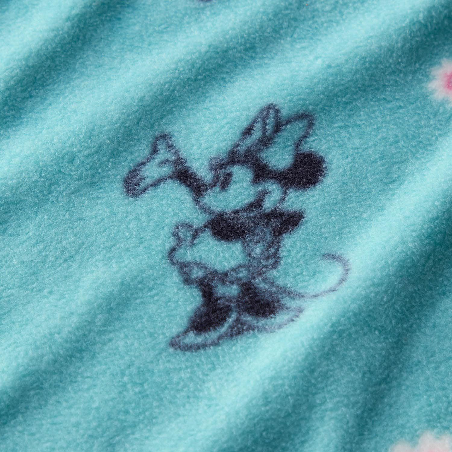 日本千趣會 - 迪士尼 角色印花抓絨家居服/睡衣-米妮-薄荷