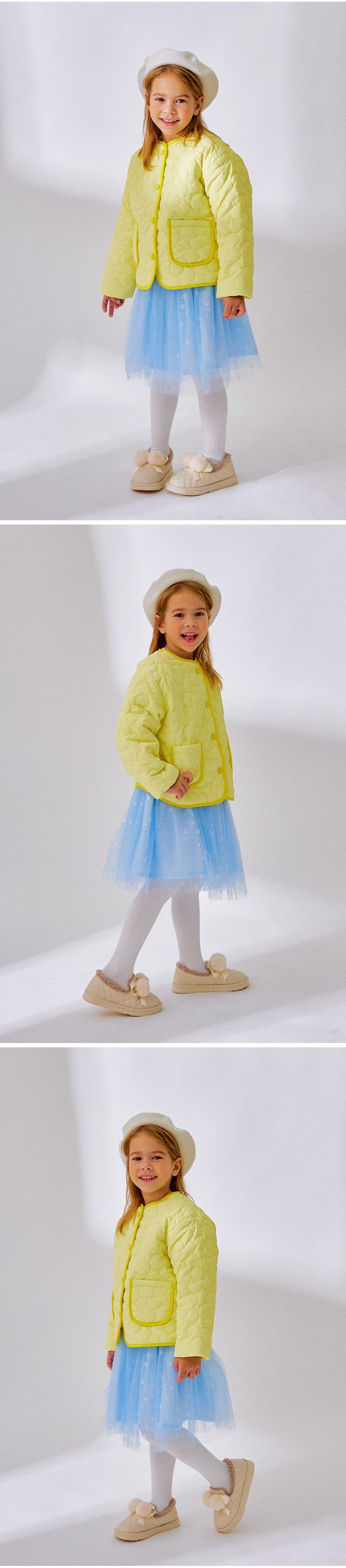 韓國 OZKIZ - (附髮箍)鬆緊腰雪花亮片網紗裙-天空藍