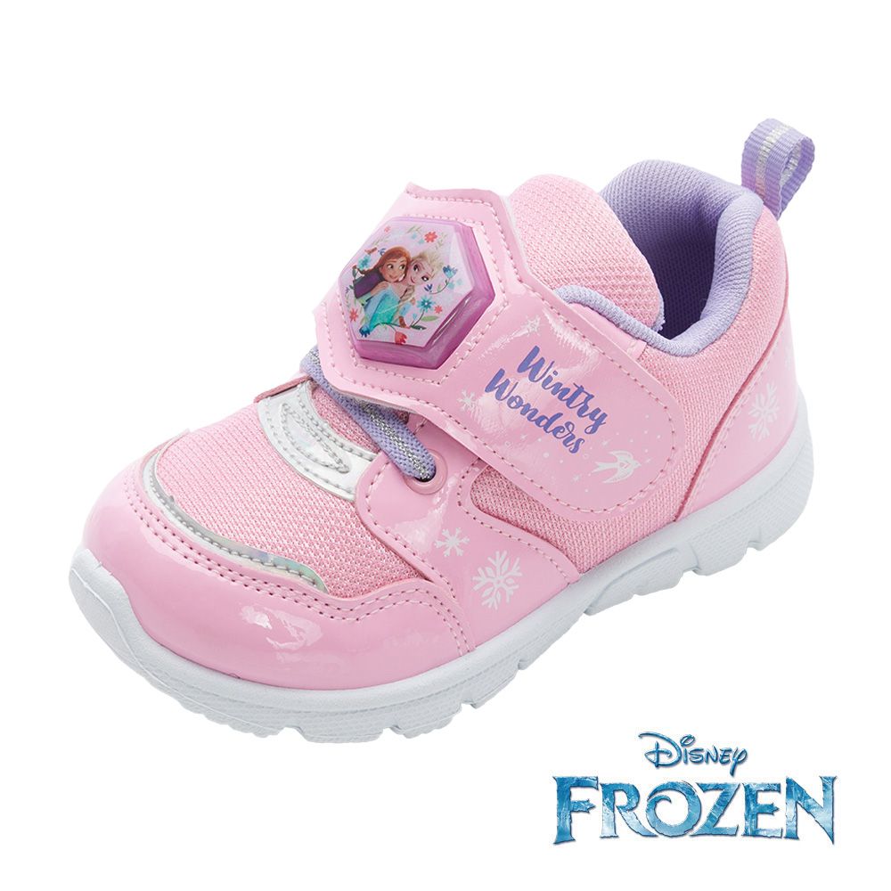 冰雪奇緣 童鞋 電燈運動鞋 FOKX51603-柔軟舒適鞋墊，排汗透氣網布-粉紅-(中大童段)