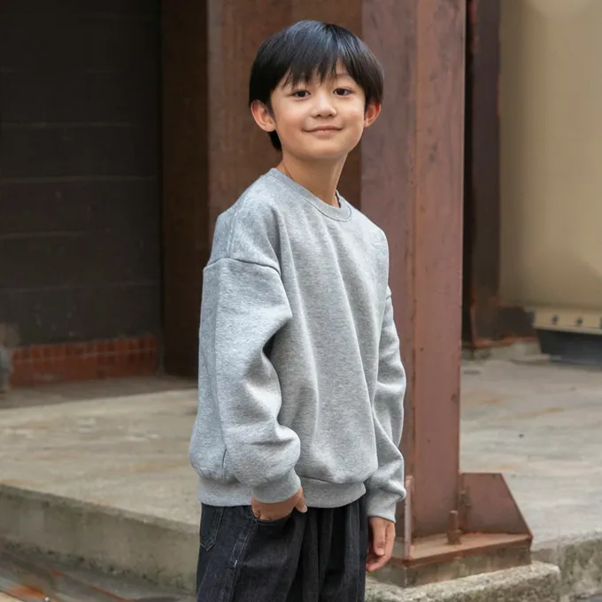 日本 BRANSHES - 街頭塗鴉風裏起毛長袖上衣-滑板-黑