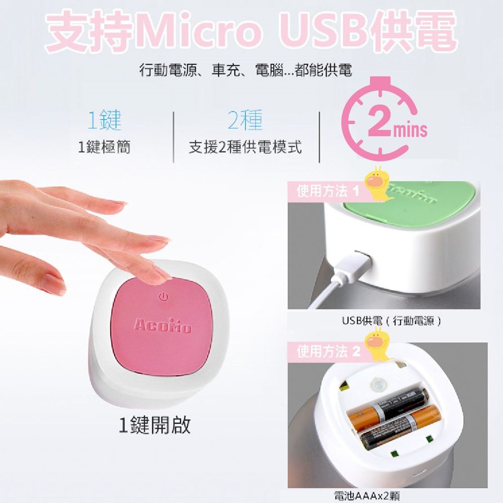 PPS II USB 紫外線 2 分鐘奶嘴個人消毒器-Blue/藍色