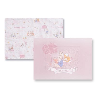 奇哥 - 悅讀比得兔平枕套 2入 45×30×2.5cm(枕頭套 嬰兒枕頭套 透氣枕套 四季枕套)-粉色