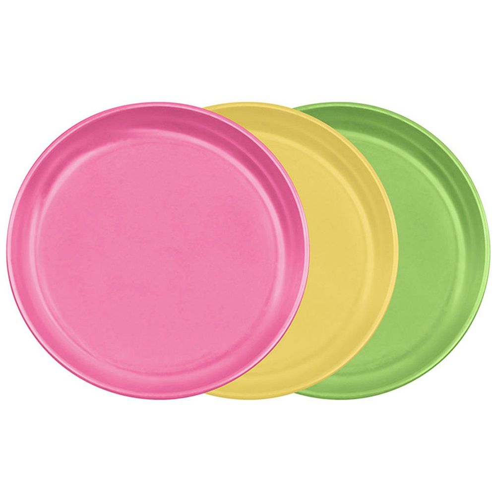 美國 green sprouts 小綠芽 - 學習餐具/外出攜帶食物盤3入組-粉紅組