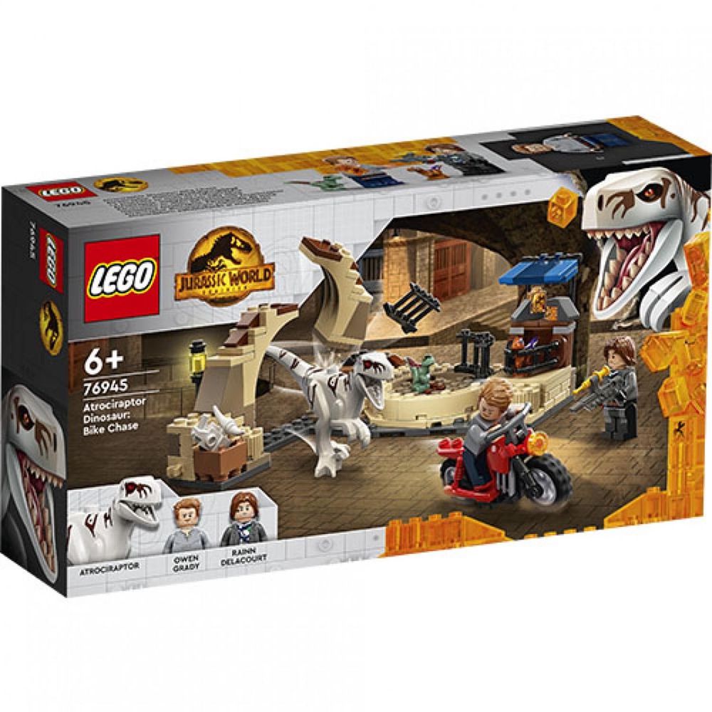 樂高積木 LEGO《 LT76945 》Jurassic World 侏儸紀世界系列 - Atrociraptor Dinosaur: Bike Chase-167pcs