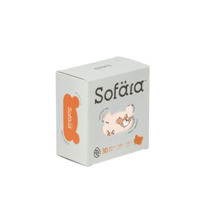舒芙氧Sofära - 迷你幼(進階版)3D空氣口罩-短腿柯基款-1-3歲適用 (9.6X13.9cm)-30入/盒
