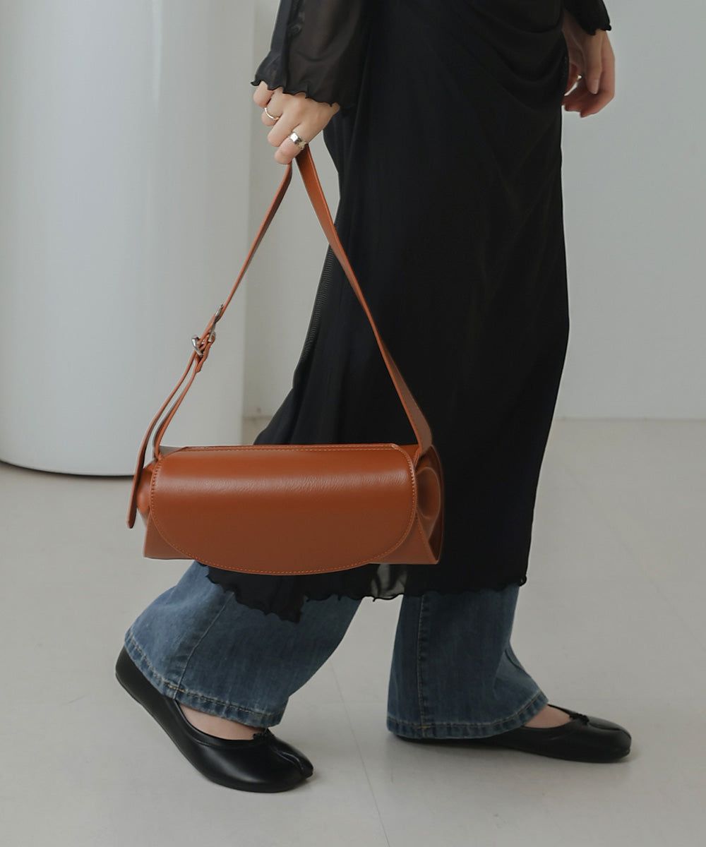 日本 Bab - 簡約皮革法棍小包-黑