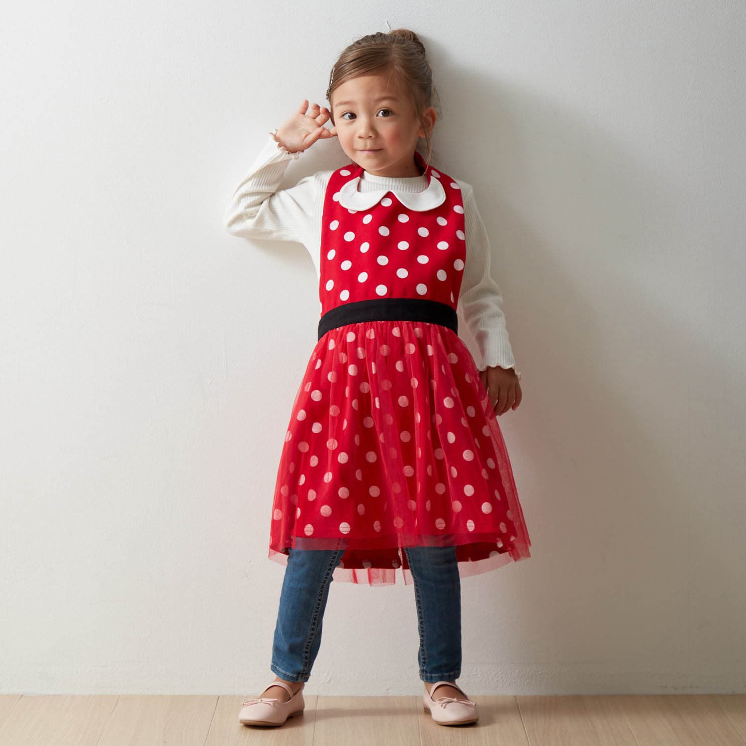 日本千趣會 - 公主圍裙式洋裝-卡通人物樂佩-粉紫