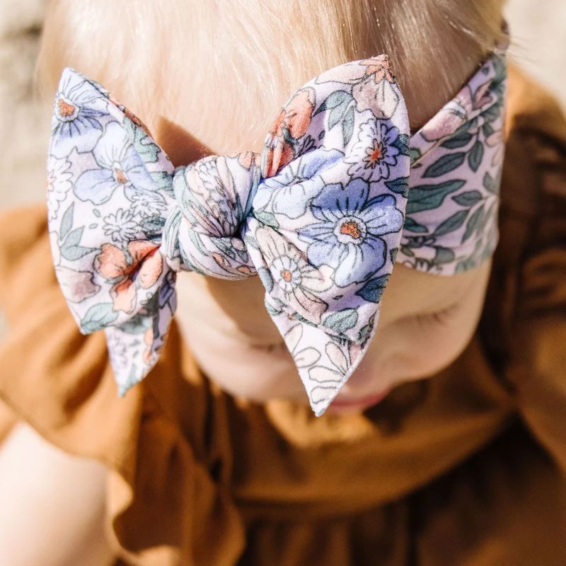 美國baby bling - 純手工極優雅細緻輕柔微彈性/毫無束縛感蝴蝶結髮帶/髮飾_印花黛比系列-綠野仙蹤