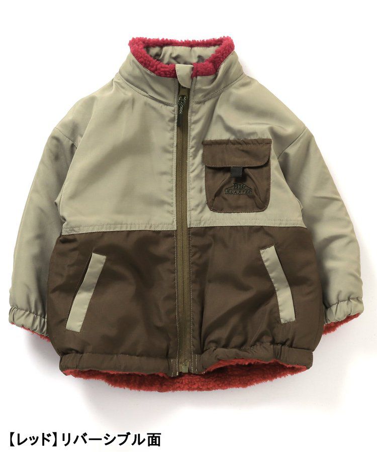 日本 BREEZE - 異材質雙面穿帥氣感外套-黑