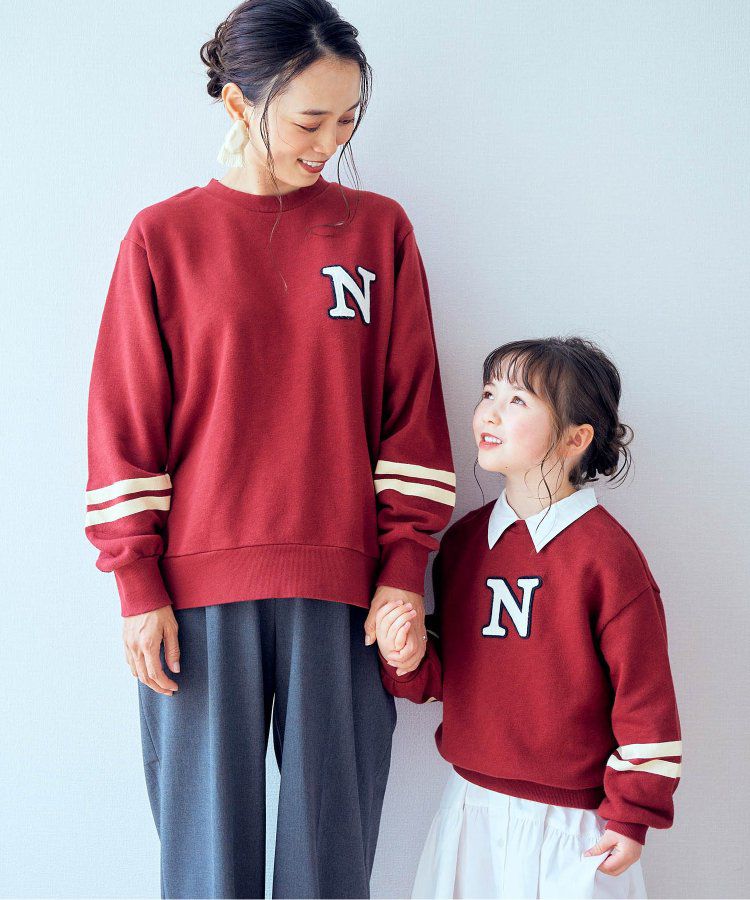 日本 apres les cours - 清爽學院風裏毛長袖運動衫-草綠