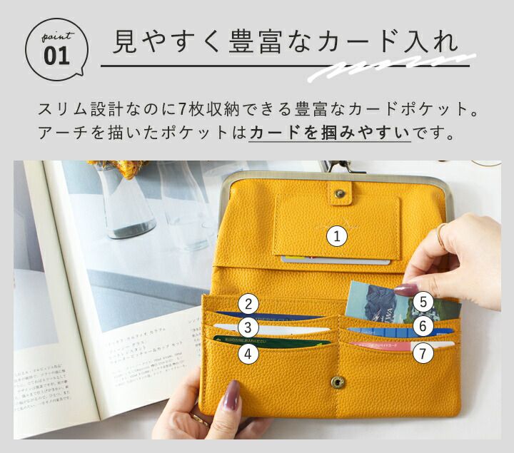 日本 LIZDAYS - 質感真皮口金長夾/皮夾-淺灰杏 (19.5x10x2.5cm)