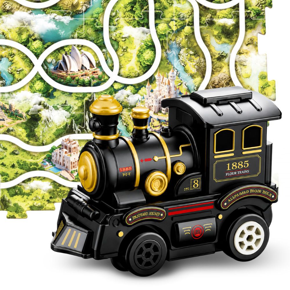 益智拼圖軌道-火車旅程(12片拼圖+1車)