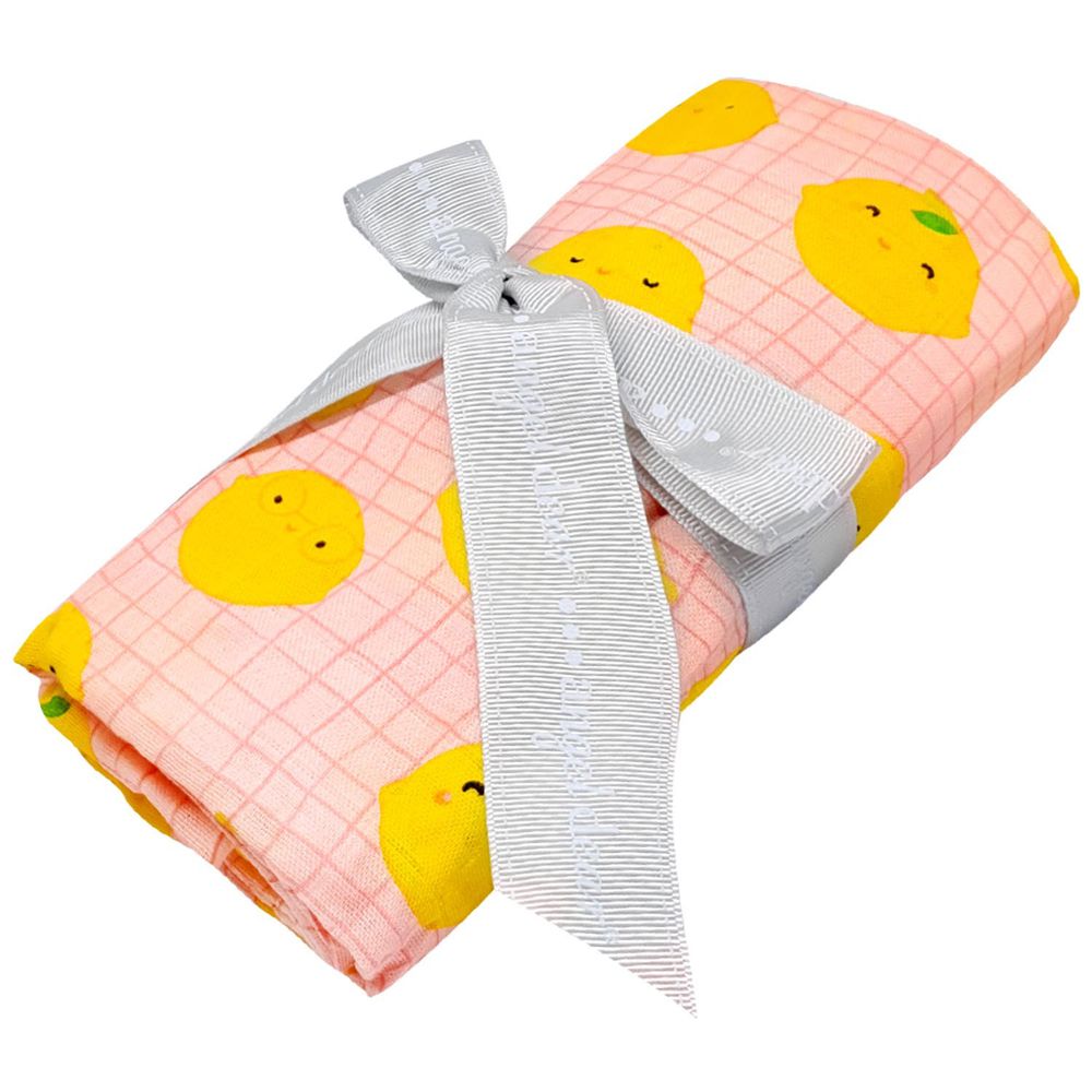 美國 ANGEL DEAR - 竹纖維嬰幼兒包巾-快樂檸檬