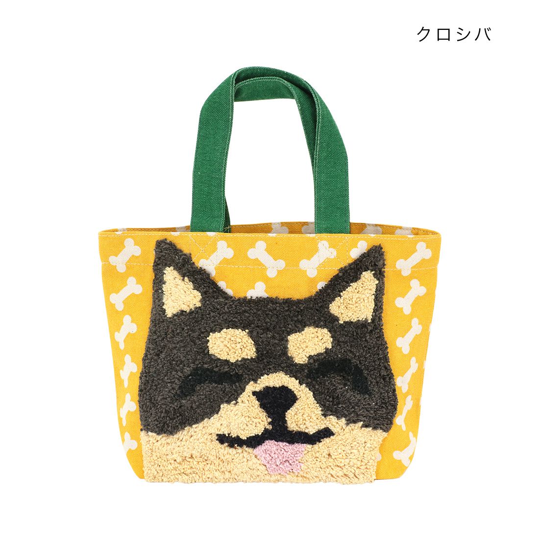 日本 TOMO - 可愛動物刺繡帆布包/提袋-貓咪眼睛-藍 (30×20×D10cm)