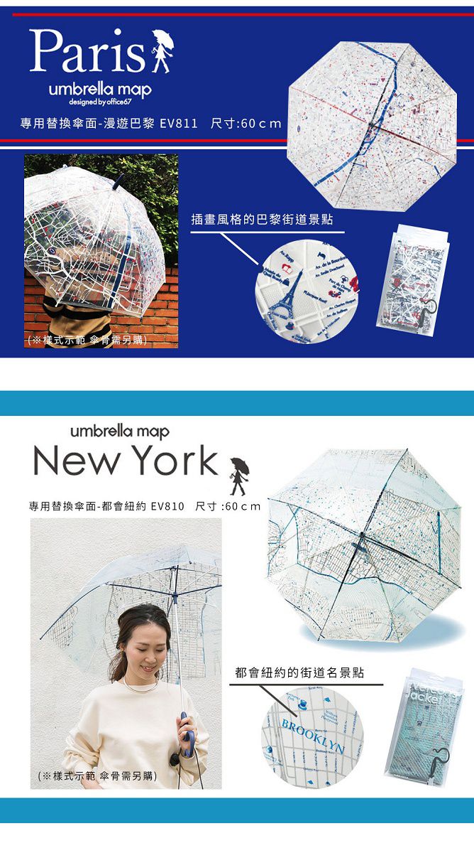 日本Caetla - Evereon 替換式傘面-異國漫步-紐約