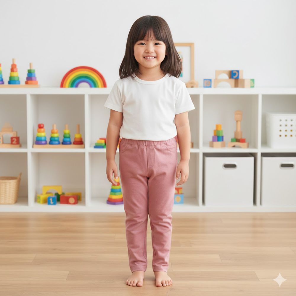 10分經典褲-耐摩擦-粉紅色