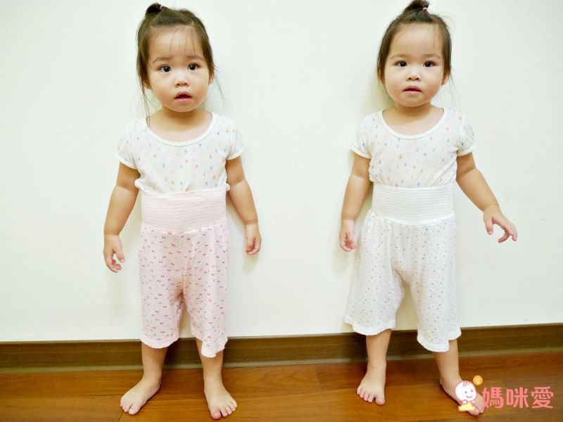 純棉網眼腹卷高腰護肚褲-藍色