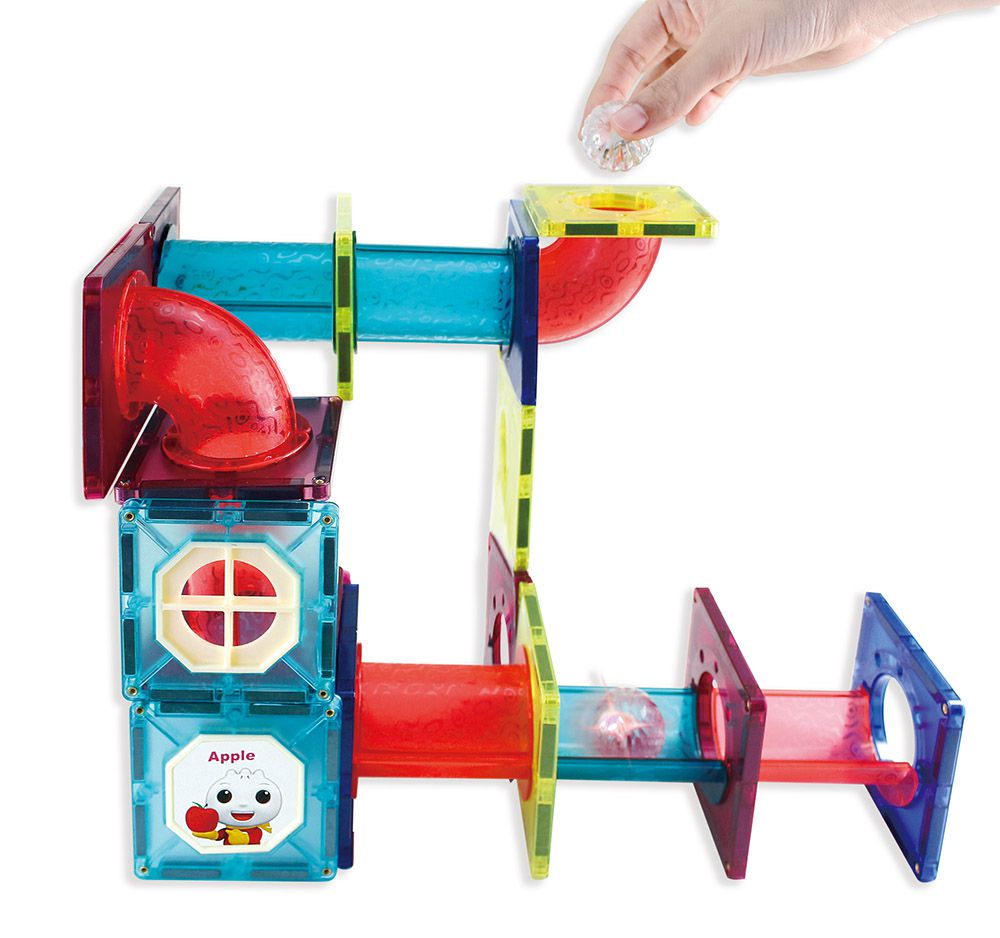 風車圖書 - 極速滾球百變滑道-FOOD超人創意磁力片