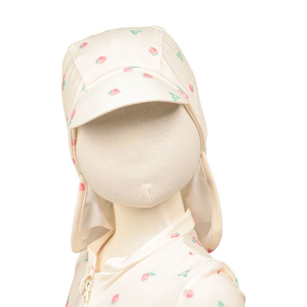 泳帽-草莓-米白色 (42~52cm)