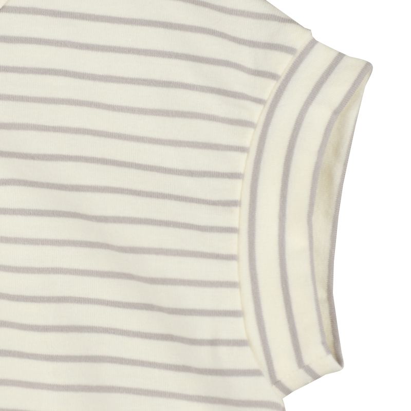 akachan honpo - 短袖外出包屁衣-動物-象牙白色