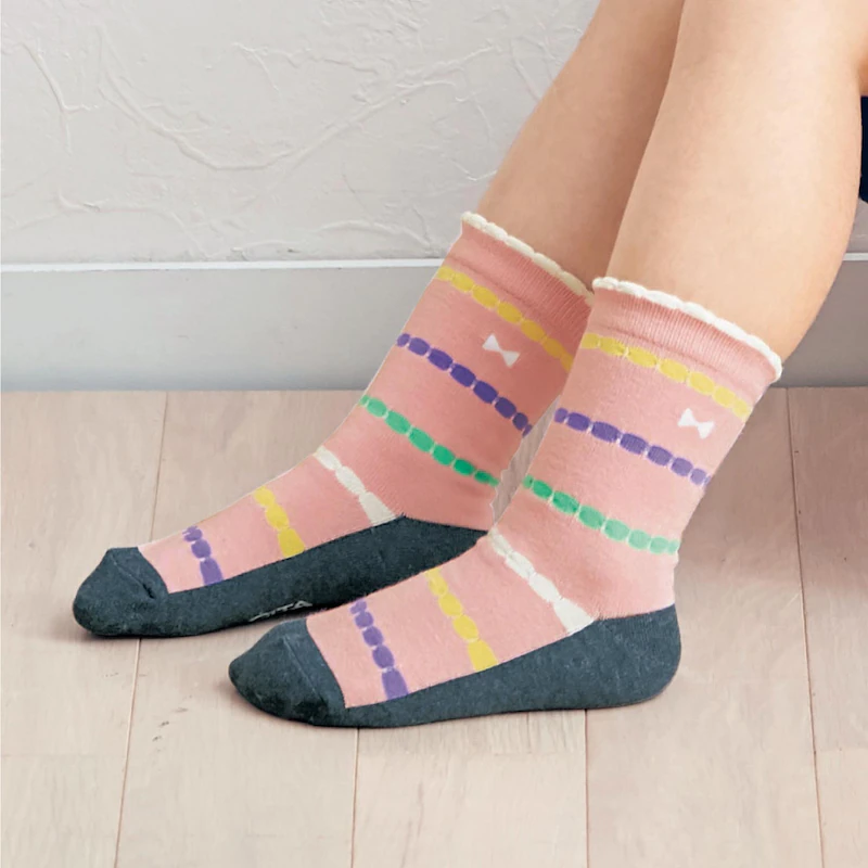 日本千趣會 - GITA 超值中筒襪五件組-獨角獸花朵