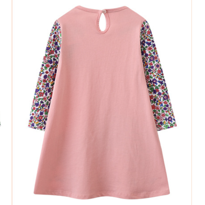 love, charlotte - 親子刺蝟貼布繡全棉長袖洋裝