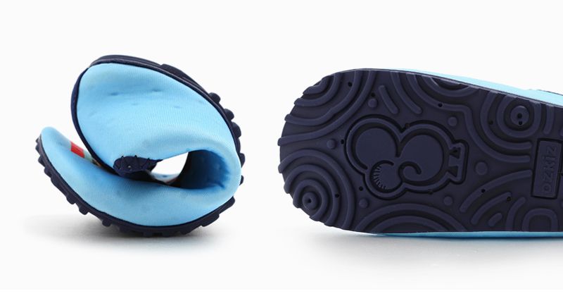 韓國 OZKIZ - 潛水布面輕量/防滑兒童沙灘鞋/戲水鞋-機器人