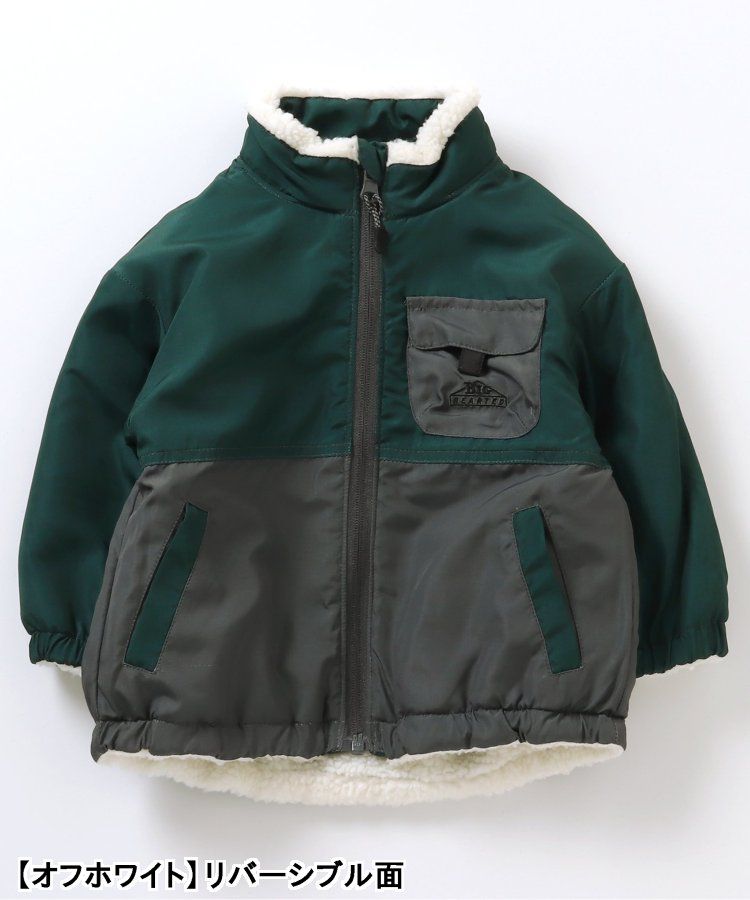 日本 BREEZE - 異材質雙面穿帥氣感外套-黑