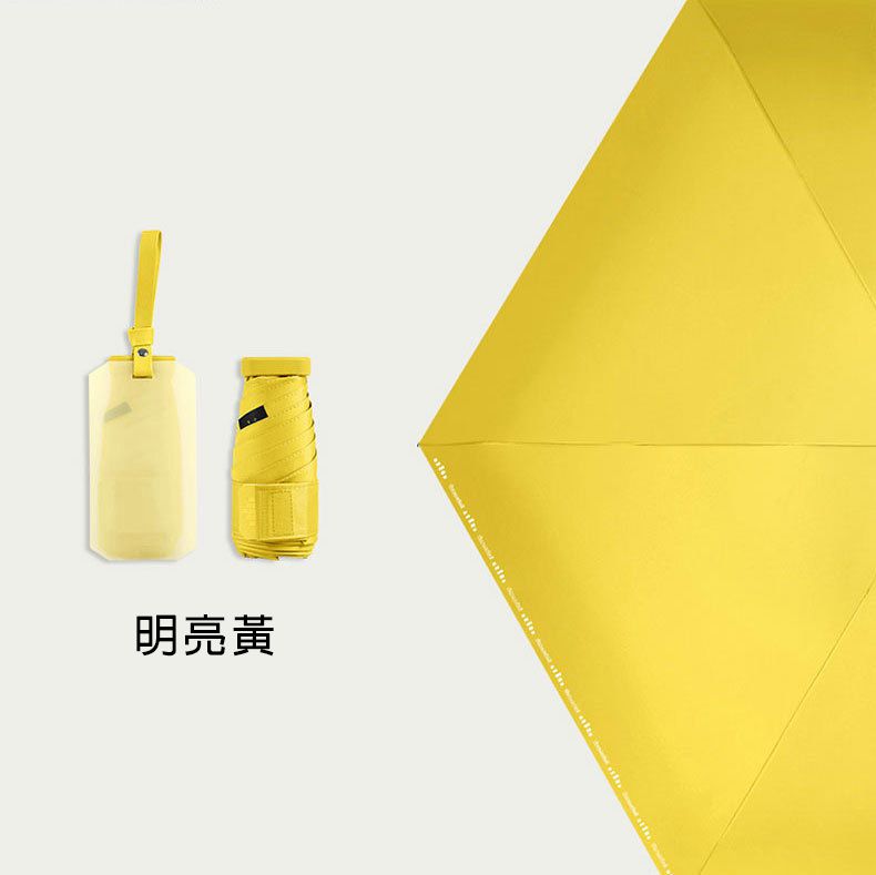 Beneunder - 六折迷你扁傘(附時尚手拿包)-高級灰