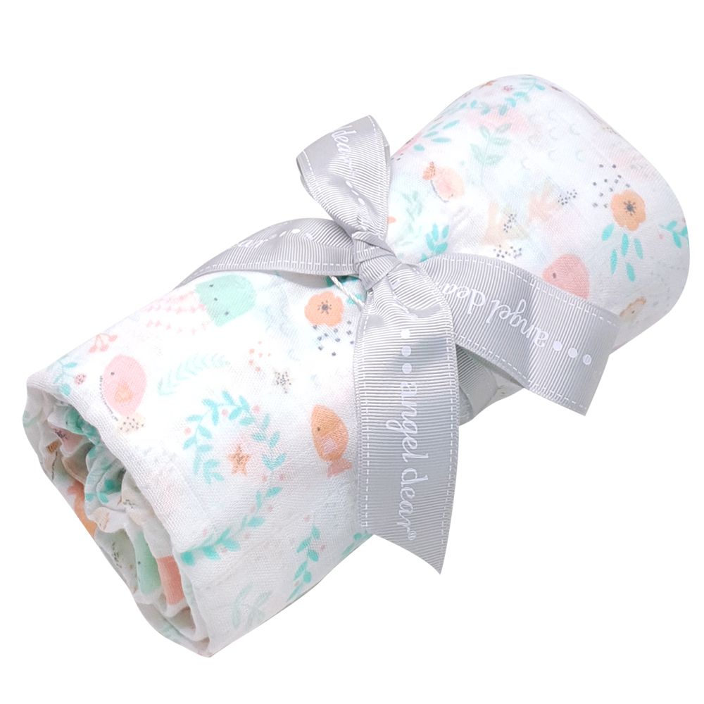 美國 ANGEL DEAR - 竹纖維嬰幼兒包巾-小水母