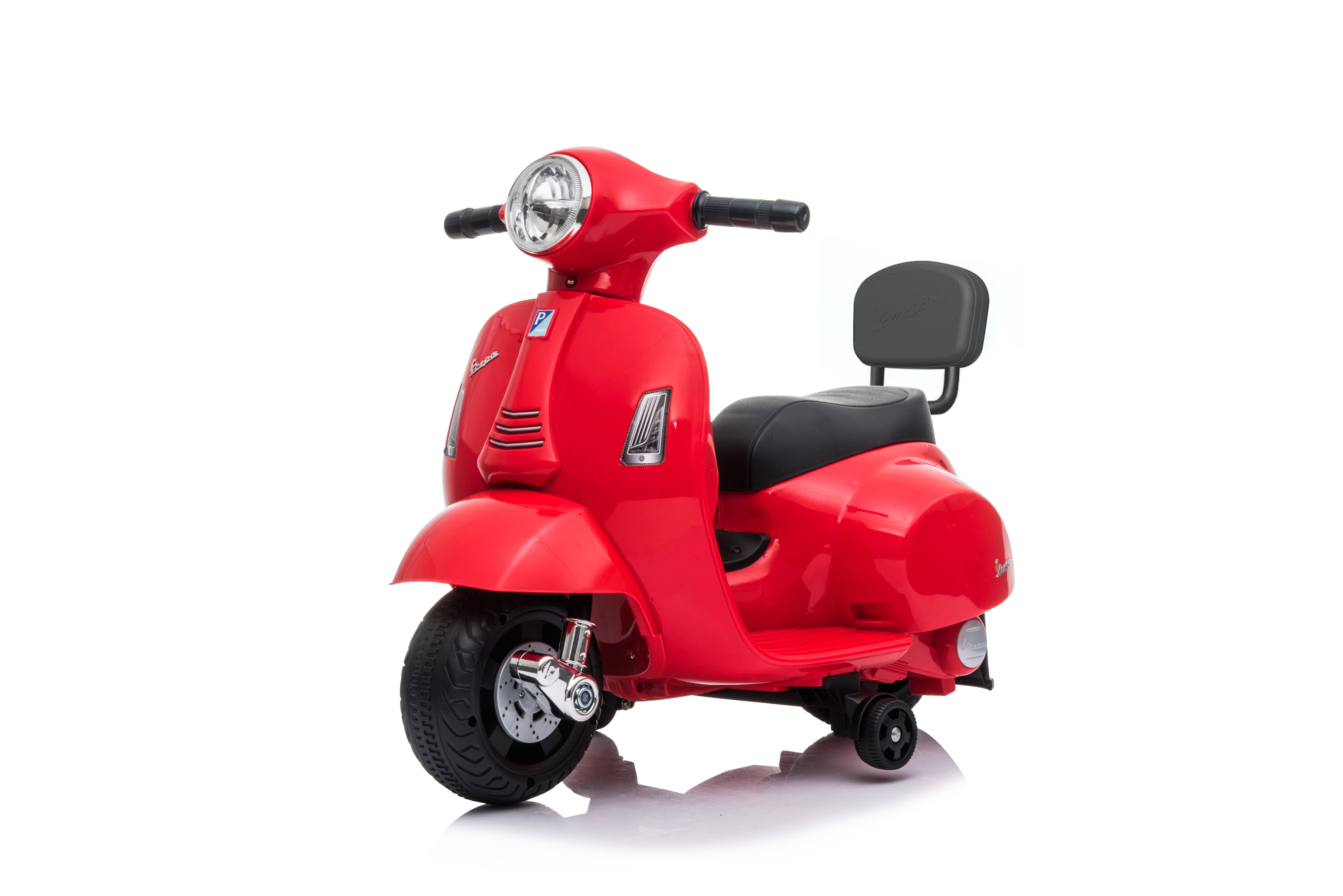 義大利Vespa - 迷你Vespa電動玩具車靠背款-紅