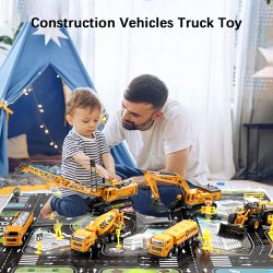 CuteStone - 兒童仿真工程卡車套裝玩具26件組
