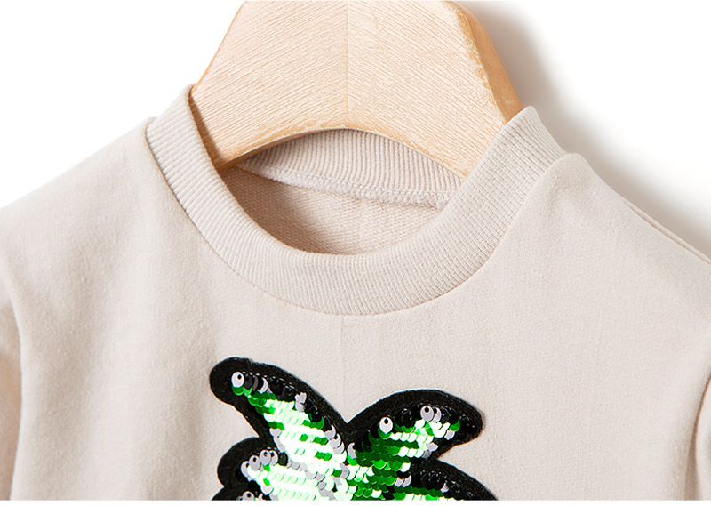 韓國 OZKIZ - 閃亮變色長袖大學T-鳳梨