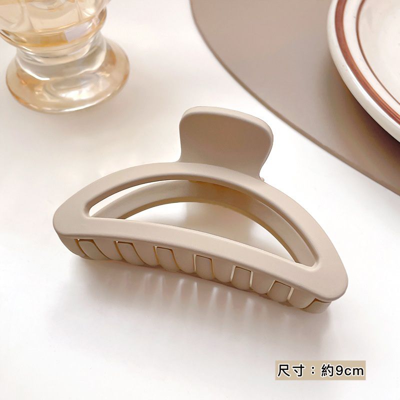 百搭奶咖啡色系抓夾-花朵-卡其色