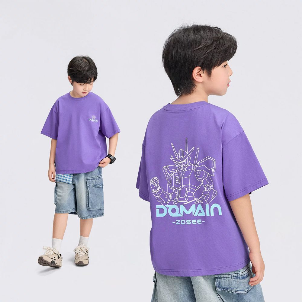 -3℃瞬間涼感短袖T-機器人-紫色