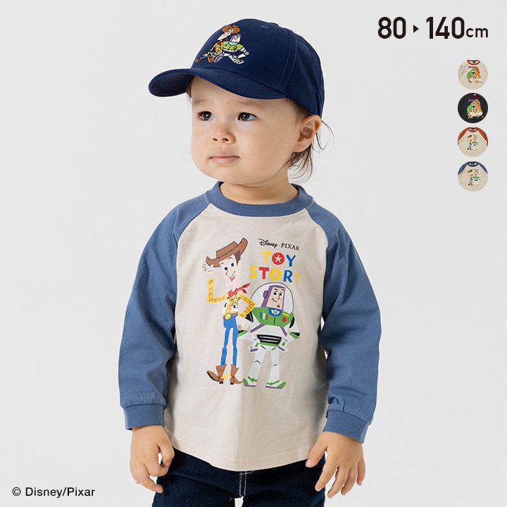 日本 Chil2 - 迪士尼聯名 純棉長袖上衣-玩具總動員-奶油杏