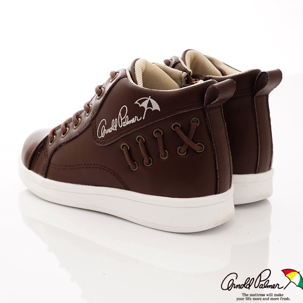 Arnold Palmer 雨傘牌 - 專櫃童鞋-簡約皮質短靴專櫃款(中大童段)-咖啡-台碼=尺寸cm