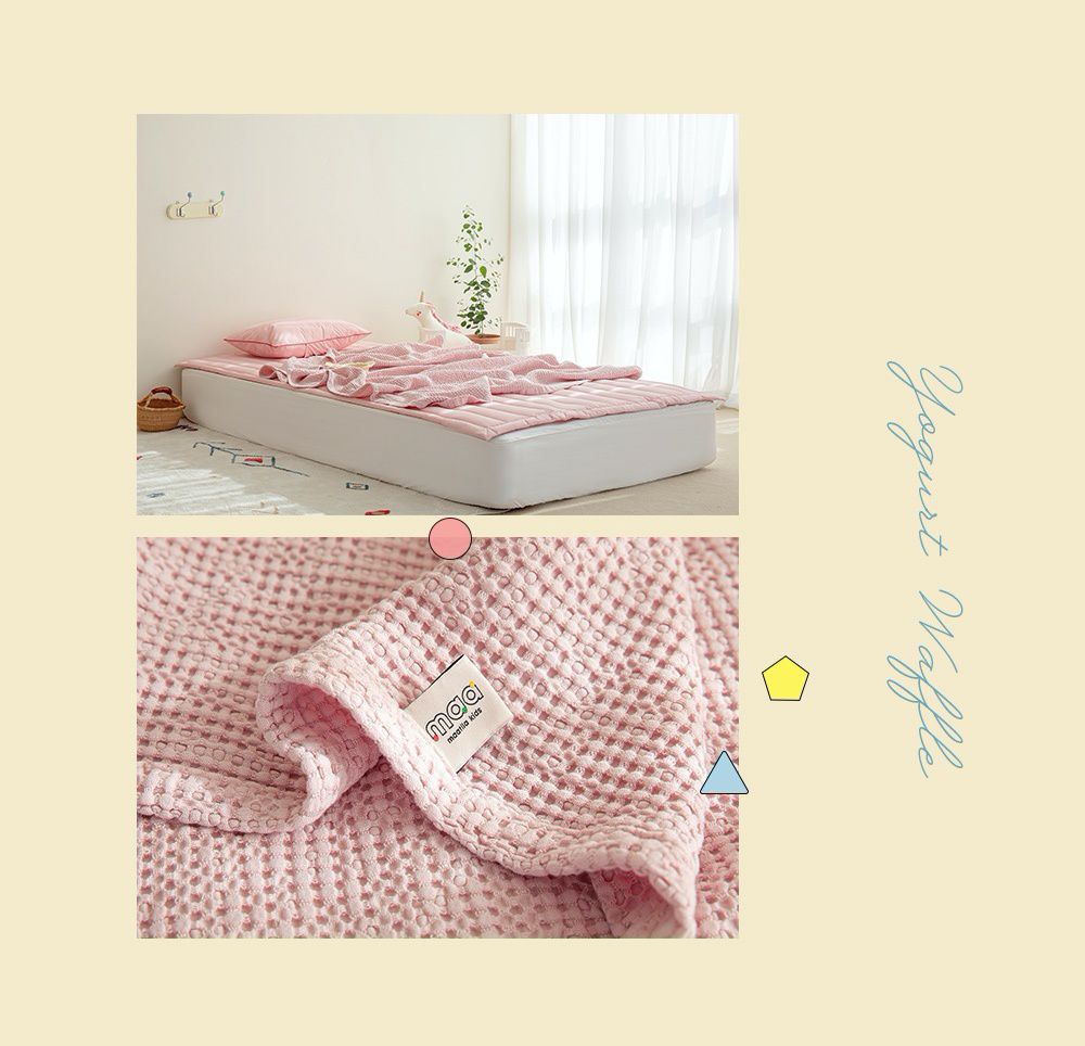 韓國 Maatila - (兒童款)天絲莫代爾鬆餅被毯-草莓優格 (130X170cm)