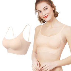 韓國 INNERism - 細肩帶無鋼圈無縫線Bra-米膚